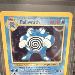 Pokemon TCG Poliwrath Base Set Holo Rare 62/102 90 HP Stage 2 1999 - Image 2