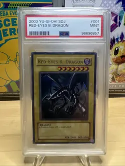 2003 Yu-Gi-Oh! SDJ RED-EYES B. DRAGON PSA MINT 9 - Image 1