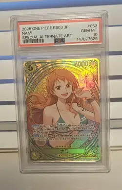 Gem Mint Nami EB03-053 SP SR Parallel ONE PIECE Card Heroines edition 2025 - Image 1