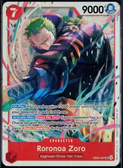 RORONOA ZORO EB04-007 ONE PIECE ADVENTURE ON KAMI'S ISLAND SR NM - Image 1