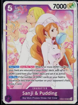 SANJI & PUDDING EB02-035 EXTRA BOOSTER: ANIME 25TH COLLECTION SR NM - Image 1