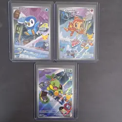 Pokemon TCG Brilliant Stars Piplup Chimchar Turtwig Holo Lot 3 Cards Promo - Image 1