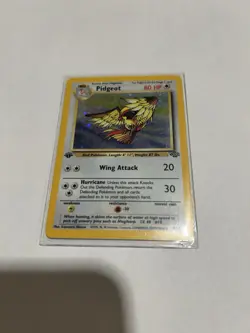 FIRST EDITION Pidgeot Holographic Pokemon Card Early 1990’s Rare Mint Condition - Image 1