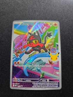 Pokemon Card Litten MEP 044 First Partner Illustration Promo 30th Anniversary NM - Image 1