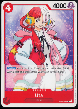 Uta R One Piece Demo Deck Cards OP01-005 Non Foil "Not For Sale" Stamp NM - Image 1