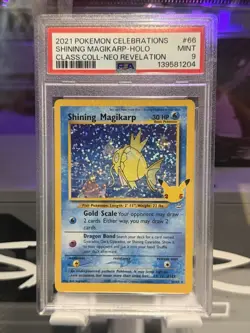 Pokemon TCG Shining Magikarp Celebrations Classic Collection Card 66/64 PSA 9 - Image 1