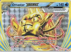 Omastar BREAK Fates Collide 19/124 Holo Prism Pokemon Card - Image 1