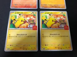 (Set of 4) Pikachu 020/M-P McDonald's Happy Set Promo 2025 Pokemon Card Japanese - Image 4