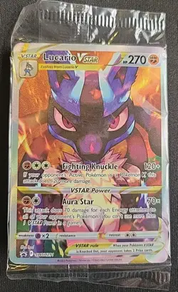 POKEMON CENTER Lucario VSTAR SWSH291 Crown Zenith ETB Promo Pokemon Card SEALED - Image 1