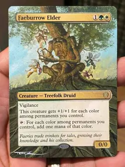 Faeburrow Elder MTG Lorwyn Eclipsed Hand Painted Full Extended Altered Art Tentz - Image 1