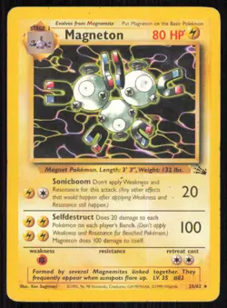 Magneton 26/62 Rare Fossil Pokemon Unlimited HP - Image 1