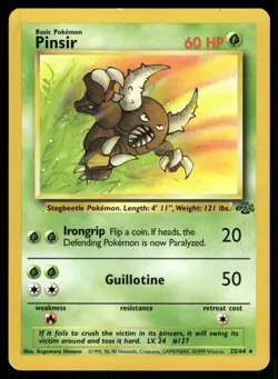 Pinsir 25/64 Rare Jungle Pokemon Moderately Played - Image 1