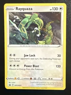 Rayquaza SWSH029 SWSH: Sword & Shield Promo Cards Holo Swirl Pokemon TCG - Image 1