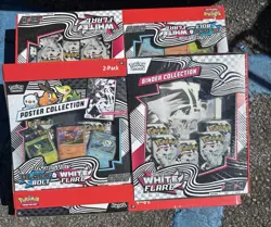 Pokemon White Flare Binder Collection + Black bolt Poster Collection - Image 1