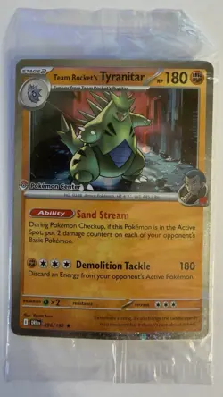 Team Rocket's Tyranitar Pokemon Center Stamped Promo SEALED - Pokemon TCG - Image 1
