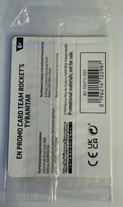 Team Rocket's Tyranitar Pokemon Center Stamped Promo SEALED - Pokemon TCG - Image 2