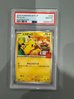 Pokemon Pikachu Card PSA 10 McDonald's Promo 2025 Japanese Edition - Image 1