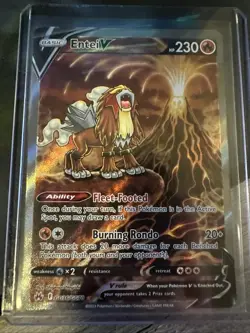 Pokemon Entei v TCG GG36/GG70 Crown Zenith Galarian Gallery Ultra Rare - Image 1