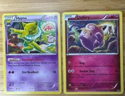 POKEMON HYPNO 51/122 & CLEFAIRY 81/122 NON-HOLO BREAKPOINT TOMOKAZU KOMIYA NM - Image 1