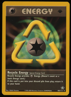 Pokemon 1st Ed Neo Genesis - Recycle Energy - Rare - #105 - Image 1