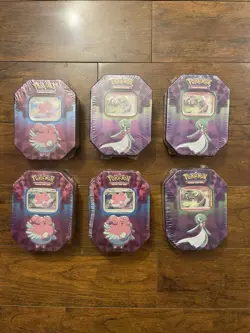Pokemon TCG: Blissey & Gardevoir Strong Bond Tins X6 Set New Factory Sealed - Image 1