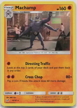 Pokemon Machamp Rare Detective Pikachu 13/18 LP - Image 1