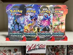 Pokemon TCG: Scarlet & Violet Temporal Forces Blister Sleeved Pack Lot Of 4x - Image 1