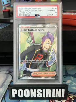2025 Pokemon DRI EN-Destined Rivals #226 Team Rocket’s Petrel UR PSA Gem MT 10 - Image 1