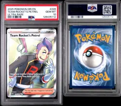 2025 Pokemon DRI EN-Destined Rivals #226 Team Rocket’s Petrel UR PSA Gem MT 10 - Image 5