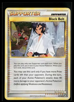 Black Belt 85/102 Uncommon HGSS Triumphant Pokemon Near Mint - Image 1