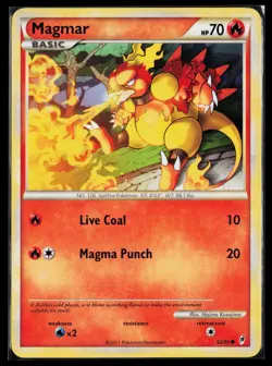 Magmar 62/95 Common Call of Legends Pokemon Near Mint - Image 1