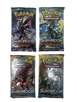 Pokemon Sun & Moon Base Set (2) Guardians Rising (2) Sealed Booster 4-Pack Lot - Image 1