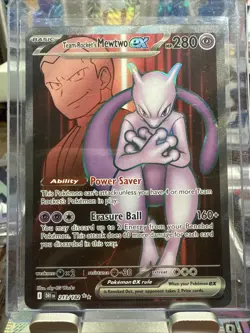 Pokemon TCG Team Rockets Mewtwo EX 213/182 Full Art - Image 1