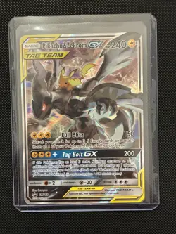 Pokemon TCG Pikachu & Zekrom GX Black Star Promo SM168 NM 🔥 PSA 10 Contender! - Image 1