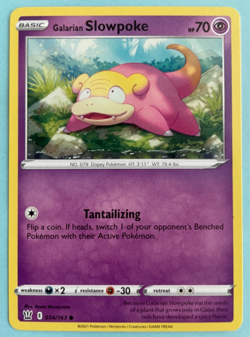 2021 Pokemon #054/163 Galarian Slowpoke - Image 1