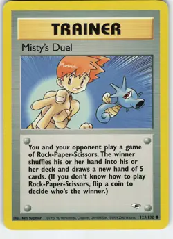 Misty's Duel 123/132 Gym Heroes Common Unlimited MP Pokemon TCG - Image 1