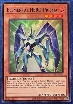Yugioh Elemental Hero Prisma - Super Rare - ES01-AE004 - NM Asian English - Image 1