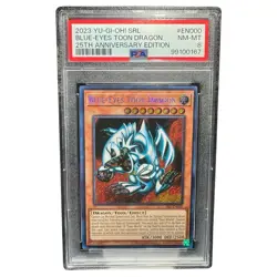 2023 Yu-Gi-Oh Blue-Eyes Toon Dragon 25th Anniversary PSA 8 NM-MT - Image 1