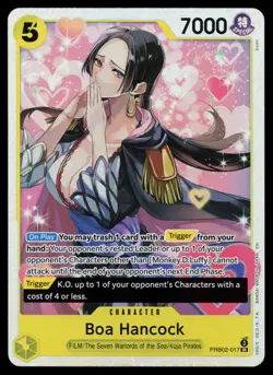 • Boa Hancock • PRB02-017 SR Premium Booster Promo Holo Foil One Piece TCG NM - Image 1