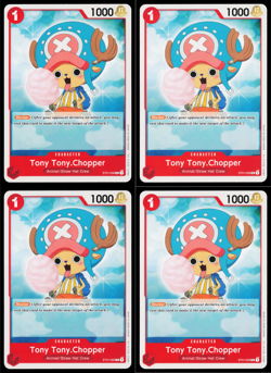 4x One Piece ST01-006 C Tony Tony.Chopper - ENG - Regular - Playset - TCG - NM/M - Image 1