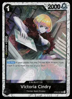 Victoria Cindry (Jolly Roger Foil) OP06-091 PRB-01 One Piece NM/M - Image 1