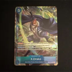 X.Drake OP05-055 5 Cost 6000 Power Alt Art Foil Rare Awakening One Piece CCG - Image 1
