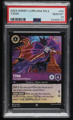 2023 Disney Lorcana - Rise of the Floodborn 2 Yzma #60 PSA 10 GEM MT - Image 1