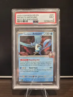 Team Rocket's Articuno 051 Pokemon Destined Rivals Stamped Best Buy Promo PSA 9 - Image 1