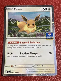 POKEMON GYM ASIA EXCLUSIVES EEVEE 143/191 - Image 1