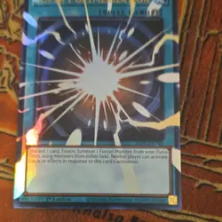 Konami Yu-Gi-Oh! TCG Ultra rare over art Super Polymerization Spell RA05-EN019 - Image 1