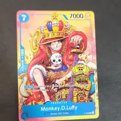 Bandai One Piece CCG Monkey.D.Luffy P-043 2nd Anniversary Promo 7000 Power - Image 1