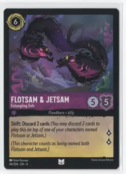 Disney Lorcana Ursula's Return Flotsam & Jetsam 44/204 Uncommon NON-FOIL - Image 1