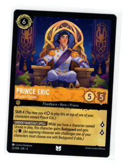 Disney Lorcana Ursula's Return Prince Eric 22/204 Uncommon NON-FOIL - Image 1