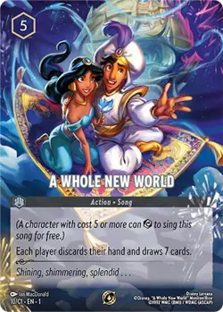 A Whole New World Disney Lorcana Promo Cards Promo NM Promo Aladdin - Image 1